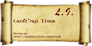 Lazányi Ilona névjegykártya